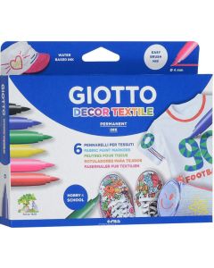 Marcador textil Tela x 6 Giotto