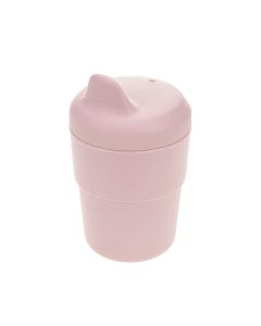 Vasito de aprendizaje con pico silicona rosa Lassig