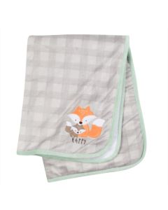 Manta plush zorro gris y verde Gerber