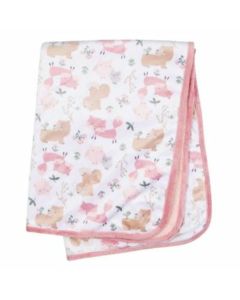 Manta plush woodland rosa Gerber