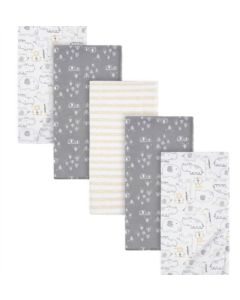 Set x 5 sabanas franela Gray Animals Gerber