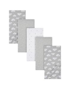 Set x 5 sabanas franela nubes Gerber