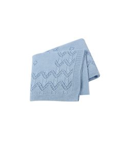 Rebozo tejido zigzag celeste MOMA