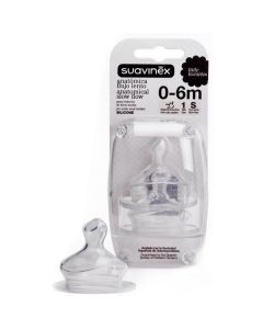 Tetina Anat. 0-6M Flujo S Pack 2 Uds Silicona Suavinex
