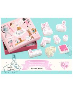 Lucille message stamps Lovely Paper by Djeco