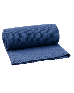 Knitted Blanket 80 X 100 Cm Uni Ink Blue Fresk