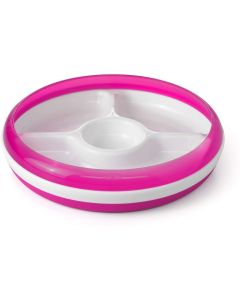 Plato con divisiones rosado OXO