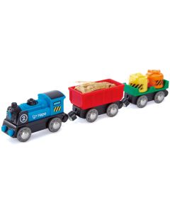 Locomotora y vagones de carga a pila Hape