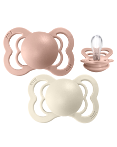 Chupete Supremme Silicona Ivory / Blush Talle 1 BIBS