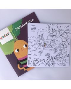 Lamina para coloarear Zanahoria MAKET KIDS