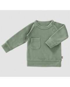Sweater velours Forest green: 6-12 m  Fresk