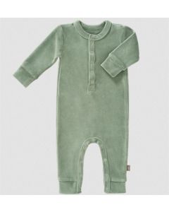 Pyjama velours no feet Forest green: 6-12 m  Fresk