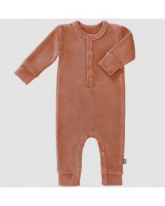 Pyjama velours no feet Ash rose: 6-12 m  Fresk
