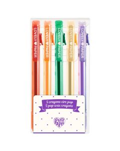 5 Pop Wax Crayons Djeco