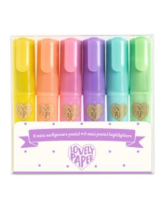 6 Mini Pastel Highlighters Djeco
