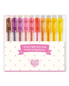 10 Mini Candy Gel Pens Djeco