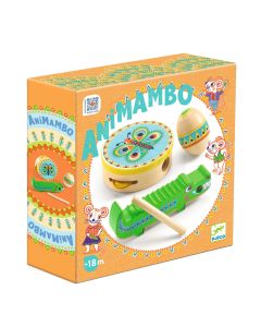 Set Of Percussions: Tambourine, Maracas, Guiro Djeco