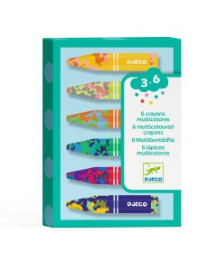 6 Crayons Multicolor Djeco