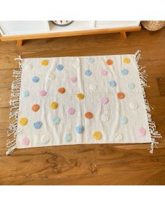 Alfombra de dormitorio con puntos 80x100cm