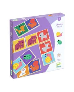 Wooden Educative Game - Domino Wood - Fsc 100% Djeco