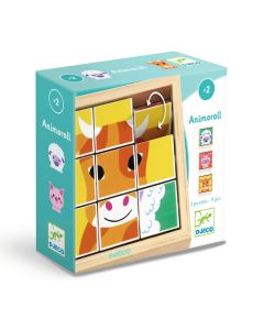 9 Wooden Blocs Puzzle - Animoroll - Fsc 100% Djeco