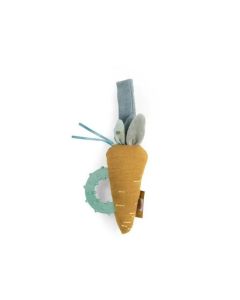 Carrot Teething Rattle Trois Petits Lapins Moulin Roty