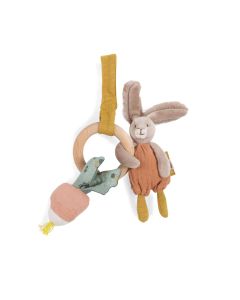Rabbit Wooden Ring Rattle Trois Petits Lapins Moulin Roty