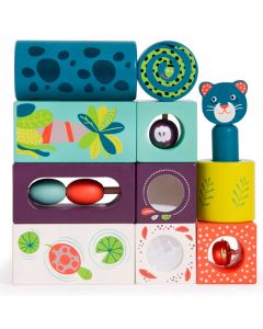 Stack-Up Activity Cubes Dans La Jungle Moulin Roty