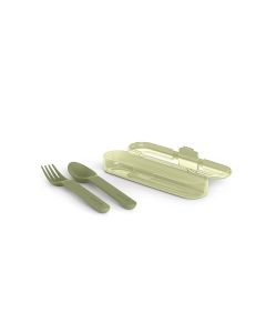 Set Cuchara + Tenedor + Estuche +12M Verde Suavinex