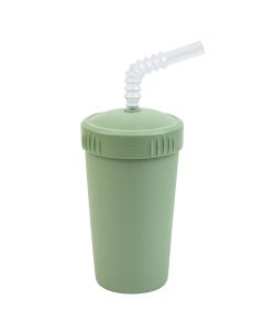 Vaso Con Pajita De Silicona - Sage (295 cm3) Re-Play