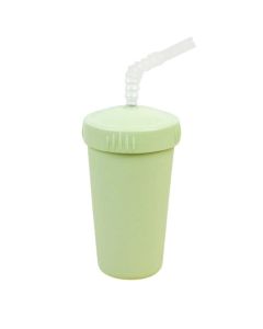 Vaso Con Pajita De Silicona - Leaf (295 cm3) Re-Play