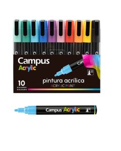 Marcadores Acrylic x 10 unidades Campus