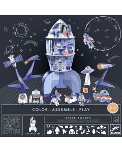 Color Assemble Play Space Rocket Djeco
