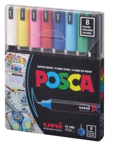 Marcadores 0.7mm x 8 colores Clásicos Posca