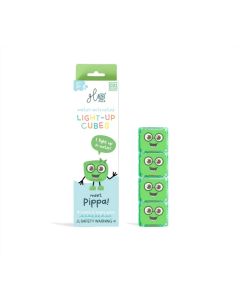 4 cubos Iluminados Act. por Agua - Verde Glo Pals
