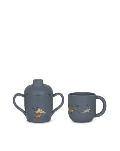 Silicone Sippy Cup & Cup Set Dino Konges Sløjd