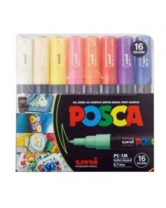 Marcadores 0.7mm x 16 Colores Clasicos Posca