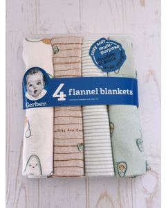 Pack x 4 sabanas de framela Avocado Gerber