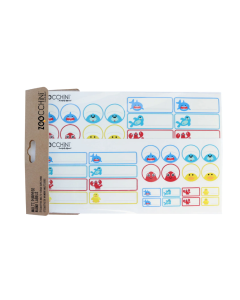Etiquetas multiuso resistenes al agua Tiburon Zoocchini