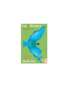 Set Of 3 Blue Balancing Birds Moulin Roty
