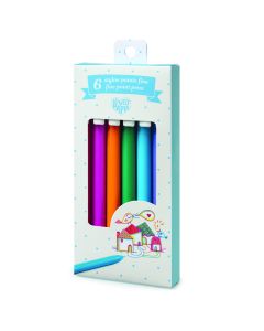 6 Gel Pens - Fine Point 0,7 Djeco