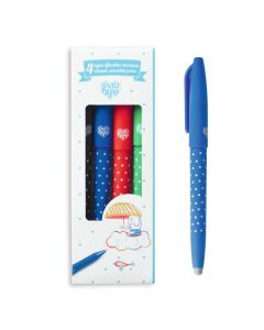 4 Classic Erasable Pens Djeco