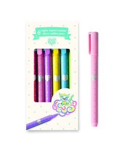 6 Silver Outline Pens Djeco
