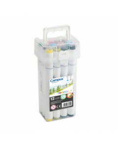 Marcadores Topicolor x 12 uds en caja Campus