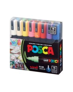 Marcador 2.5mm x 16 Colores Clasicos Posca