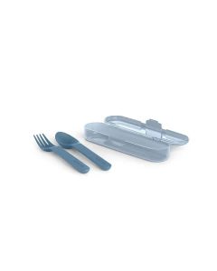 Set Cuchara + Tenedor + Estuche +12M Azul Oscuro Suavinex