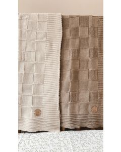 Rebozo Damero tejido 100% algodon vison Nansu