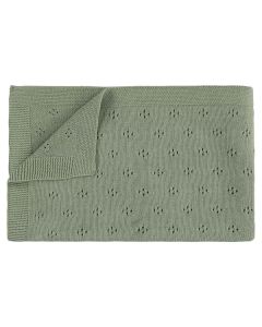 Knitted Blanket - 75X100Cm - Olive Trixie