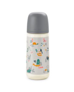 Biberon PP 360ml Anat Silic +6m 2L - Gris Suavinex