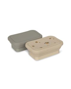 2 Pack Silicone Foldable Lunchbox Lemon/Topanga Konges Slojd